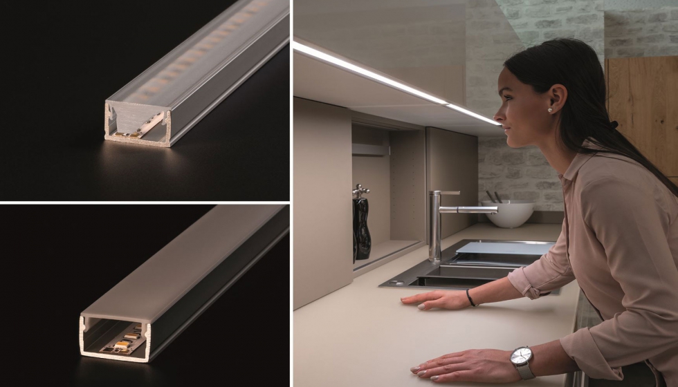 iluminación en la cocina